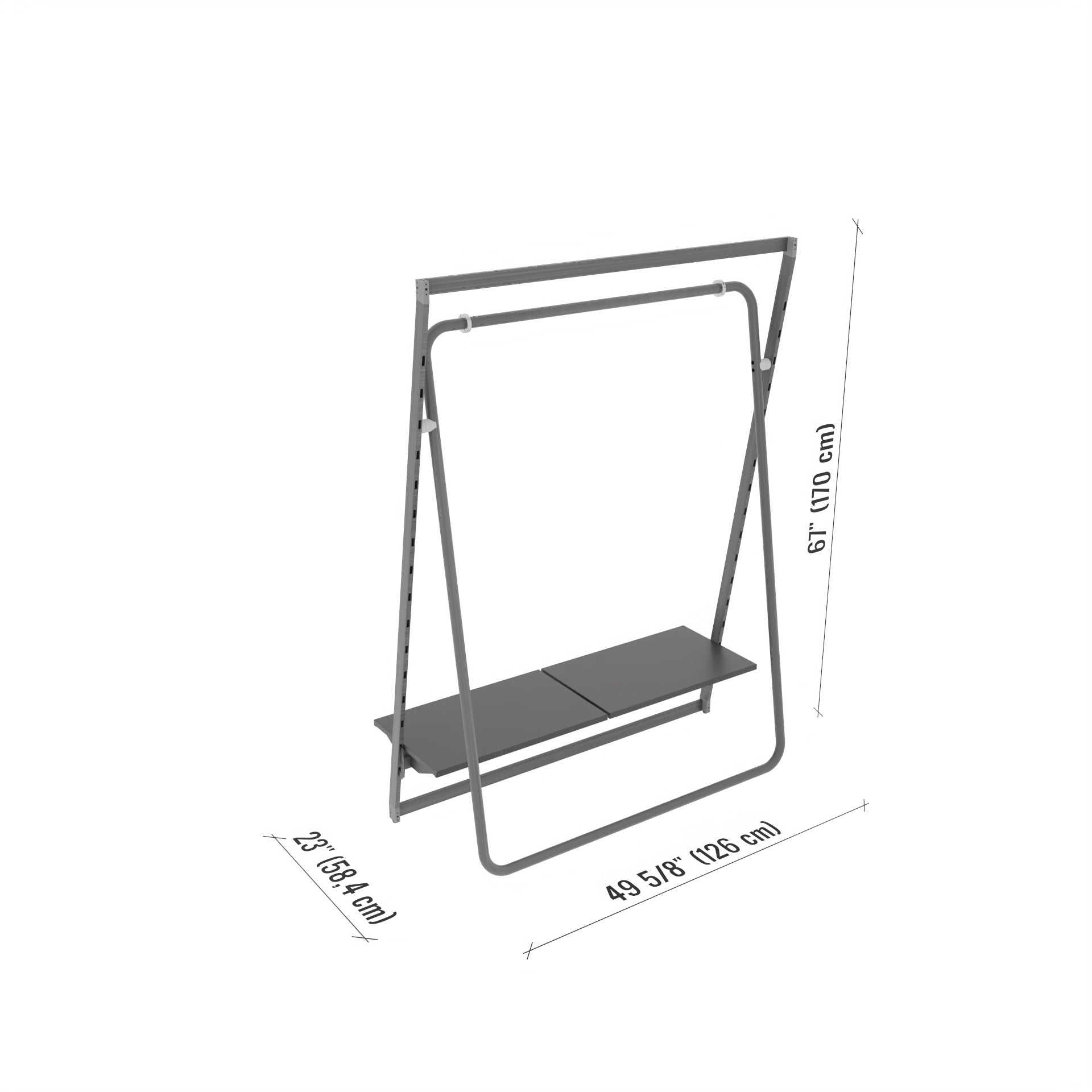FELICITY Foldaway with Shelves and Crossbar